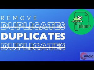 How to remove duplicates in Notepad++? Candid.Technology
