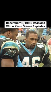 The Washington Redskins beat the Carolina Panthers on December 13, 1998 — but the final score quickly became secondary. Late in the game, a heated verbal exchange boiled over when Panthers linebacker Kevin Greene grabbed Coach Steele on the sideline. The confrontation stunned everyone in the stadium and instantly became the defining moment of the game, dominating headlines and postgame conversations far more than the result itself. Greene was suspended one game for the incident. #NFL, #Washingto