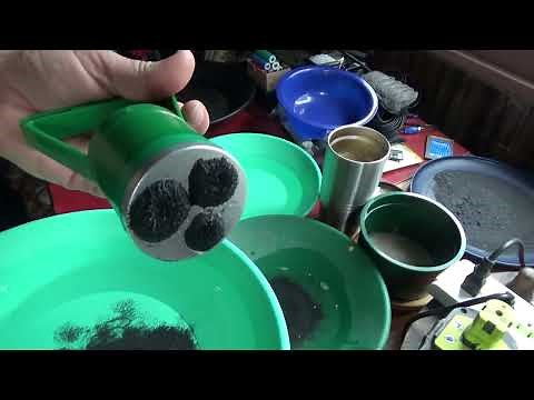 Use A Magnet To Remove Black Sand To Improve Fine Gold Recovery