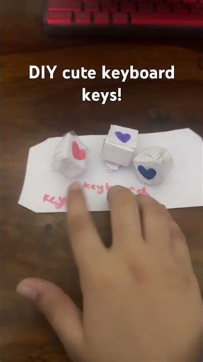 Diy cute heart theme keyboard keys! ❤️