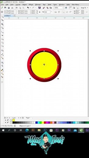Create a 3D button coreldraw | tutorial #coreldrawtutorial #logodesign #3dart