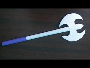 How to Make a Paper Double Headed Battle Axe - Easy Paper weapon tutorial