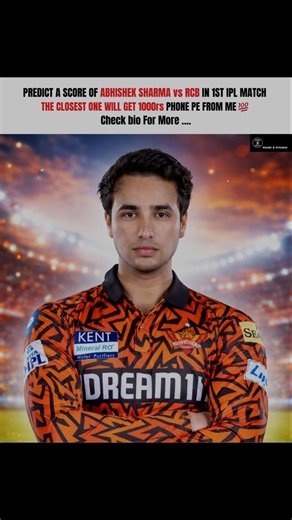 Predict a Score of Abhishek sharma vs RCB in IPL 1st match | RCB vs SRH | #shorts #cricket #IPL