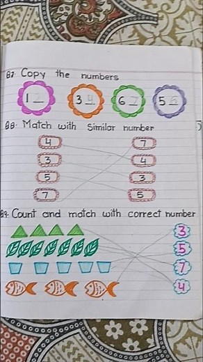 Math practice worksheet for nursery class