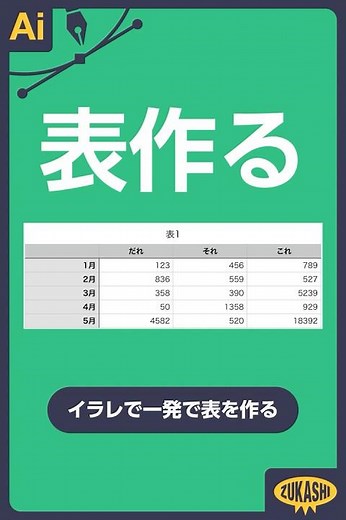 イラレで一発で表を作る#illustrator