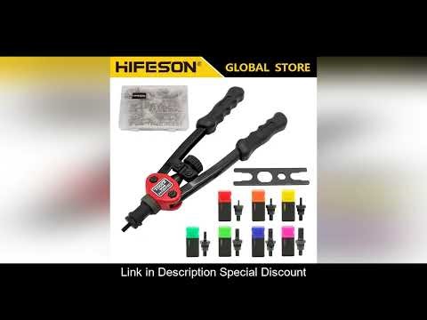 HIFESON Hand Threaded Rivet Nut Gun 70/95/300PCS Nuts Insert Manual Riveter Rivnut Tool for M3 M4 M