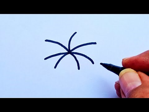 How To Draw Easy Coconut Tree Step By Step | Easy Coconut Tree Drawing