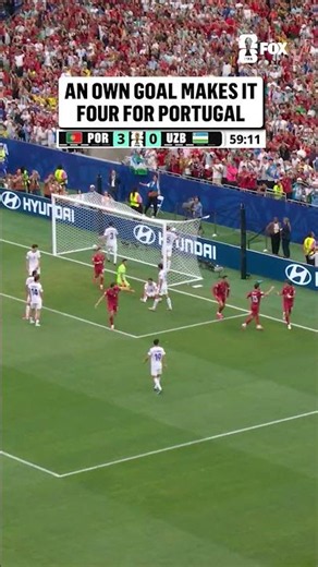 4-0 PORTUGAL LEAD 🇵🇹 João Félix deflects it off Uzbekistan for an own goal!