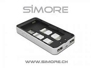 Samsung Galaxy S3 - Bluetooth Multi SIM Adapter - 5 SIM active for Android & Apple - PowerBlue