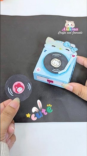 DIY Origami Record Player #shorts #aklimacraftsandjournals #love #artandcraft #craft #art #ytshorts