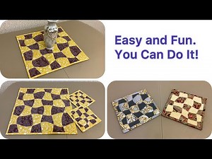 TRANSFORM Two Squares and CREATE a Beautiful Quilted Table Topper with These Simple Tricks.