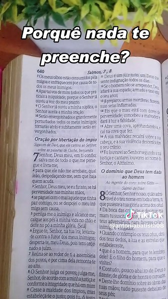 Porquê nada te preenche? porque existe um vazio na alma! você pode tentar de tudo,mas só Deus pode preencher esse vazio. #palavra #Deus #cristao #notiktok #foyou