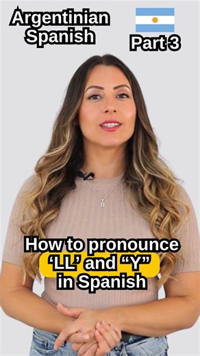 Brenda Romaniello | Online Spanish Teacher on Instagram: "En Buenos Aires la “ll” y la “y” suenan diferente al resto de los países hispanohablantes. 🔊⁠ ⁠ Por ejemplo, en vez de pronunciar “calle” como caye, en Buenos Aires dicen "cashe". Lo mismo pasa con “lluvia” (shuvia). Esta es una de las características más reconocibles del español de esta ciudad y de países como Uruguay. ⁠ ⁠ Comenta ARGENTINA y te envío el link en donde te cuento mucho más sobre Argentina y sus características para hablar