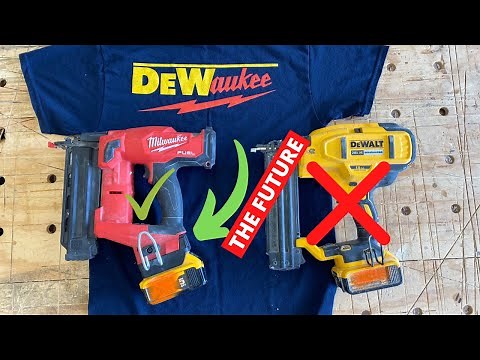 DeWaukee 18 Gauge Brad Nailer Review (Battery Adapters are the Future)