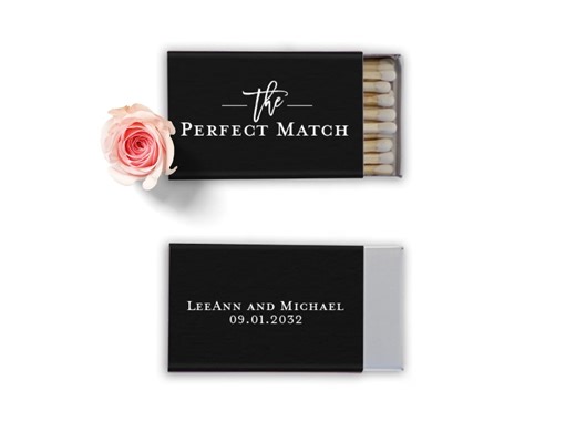 Custom Wedding Matchboxes, Personalized Matches