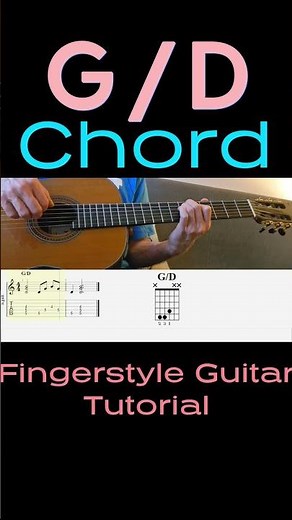 G Major 2nd Inversion Chord | Fingerstyle Guitar Tutorial + TABS & Sheet Music