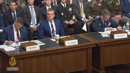 US Defense Secretary Pete Hegseth appeared before the Senate Armed Services Committee for a second consecutive day, seeking approval for a $1.5 trillion defense budget for the next fiscal year amid the war with Iran.Al Jazeera’s Patty Culhane reports from Capitol Hill.
