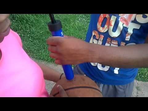How to pump up a basketball...