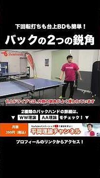 バックの2つの鋭角