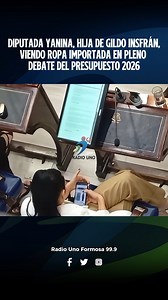 47K views · 371 reactions | Mientras en la Legislatura Provincial se debate el futuro económico de Formosa, Yanina Insfrán parece tener otras prioridades en su banca; la hija del gobernador fue captada mirando ropa importada en la página de Zara demostrando poco interés en lo que decían sus pares y expone la doble vara del relato oficial: defensa pública de la soberanía e industria nacional, pero consumo privado de marcas importadas en horario laboral. | Radio Uno Formosa | Facebook