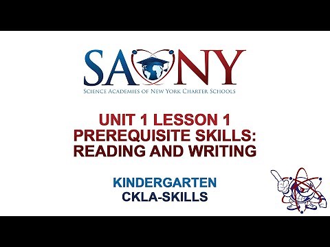 Kindergarten CKLA Skills - Unit 1 Lesson 1 Prerequisite Skills: Reading and Writing