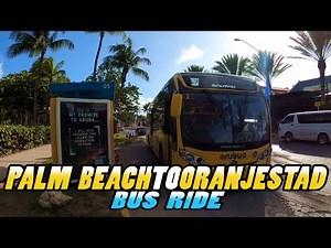 Palm Beach to Oranjestad by Bus - Aruba (4k)