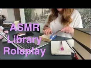 📚 ASMR Library Roleplay 📚Checking in books, typing, writing & page sounds | Beeping & scanning