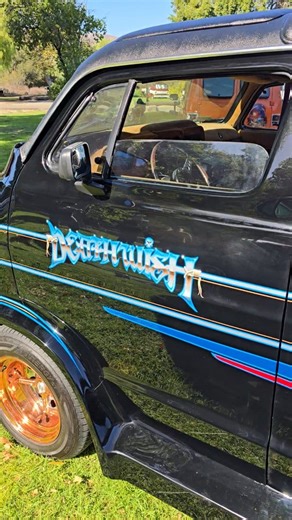 "Deathwish" - Check out Ron and Laurie Cambra's wicked custom Dodge Van at BYOB10!👍 @CambraSpeedShop #deathwish #deathwishvan #radicalvan #customvan #boogievan #customized #custompaint #oldschoolvans #oldschool #letsboogie #keepontrucking #truckin #vannin #vanning #vans #vancult #vanculture #vanners #vancrush #van #dodgevan #vantastic #vantasticvans #groovy #groovyvans #wicked #wildrides #goodtimes #byob10 | The Boogie Van