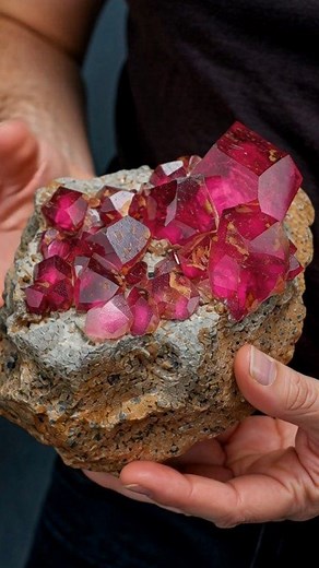 Pigeon blood ruby gemstone chunk #gems #ruby | Gemstone and jewelry