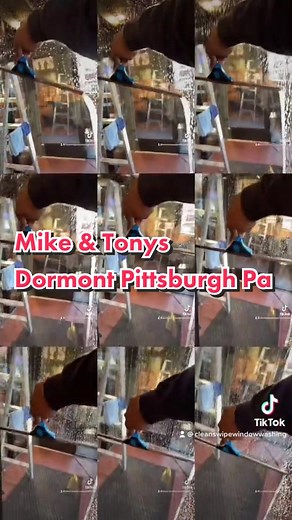 Clean swipe now servicing all Mike & Tony’s located In Pittsburgh and surrounding areas. #windowcleaning #mesmerizing #mesmerize #satisfying #windowking #callnow☎️ #windowking