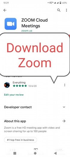 How to download Zoom Cloud Meetings app with how to sign in.