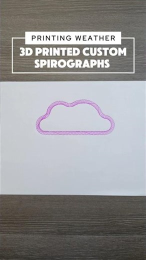 3D Printed Spirograph Weather Shapes