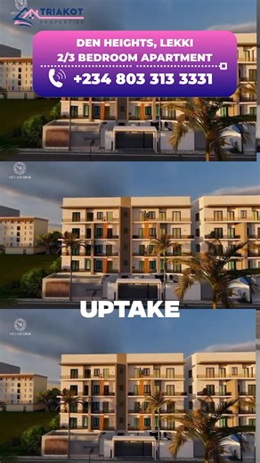 🚨 Pre-Launch Prices Ending Soon! Den Heights, Lekki premium apartments with Governor’s Consent, giving you top-tier security and value. 💎 2BR Apartment ₦300M (₦350M post-launch) 💎 3BR Apartment ₦350M (₦400M post-launch) 💎 2BR Maisonette ₦385M (₦430M post-launch) Secure your unit with just 30% deposit, and spread the balance over 12 months. Smart investors are locking in now before the price jump. Don’t miss out this window won’t stay open for long. 📲 Call/WhatsApp 234 803 313 3331 to reserv