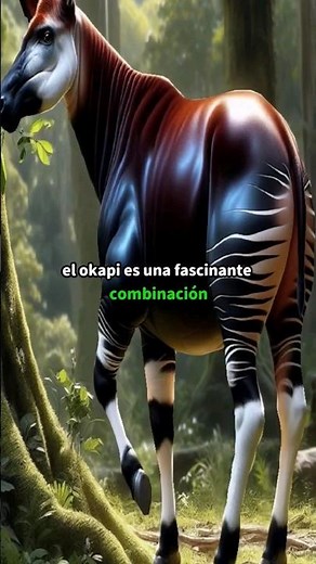 "El Okapi: La combinación perfecta entre cebra y jirafa" #animales #okapi #cebra