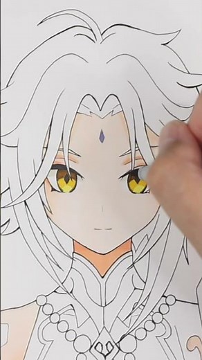 How to draw Xiao | Genshin Impact | 魈 | eyes | #shorts