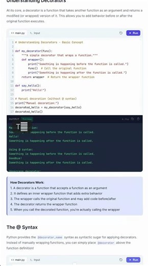 Python Decorators - Function Decorators, @ Syntax & Wrappers — in 30 seconds #Python #python #shorts