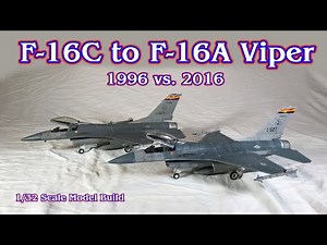 Building the Revell 1/32 Scale F-16 Fighting Falcon Fighter Jet model 1996 vs. 2016