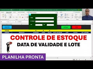 Controle de Estoque Excel por Data de Validade e Lote - Planilha Pronta