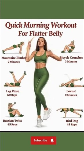 FLATTER BELLY MORNING WORKOUT 🔥 5-Minute Challenge 💪 #dailyfitness #shorts