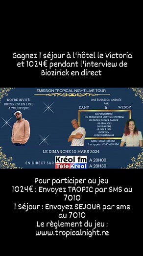 ⭐ Biozirick en interview & live acoustique dans Tropical Night Live...