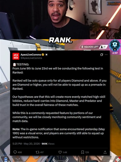 Ranked Solo Q Only in Apex Legends? Season 16 Update