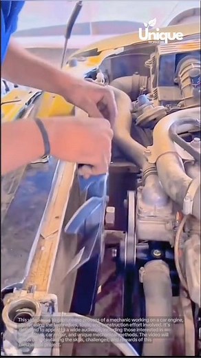 Car engine repair: a mechanic's work