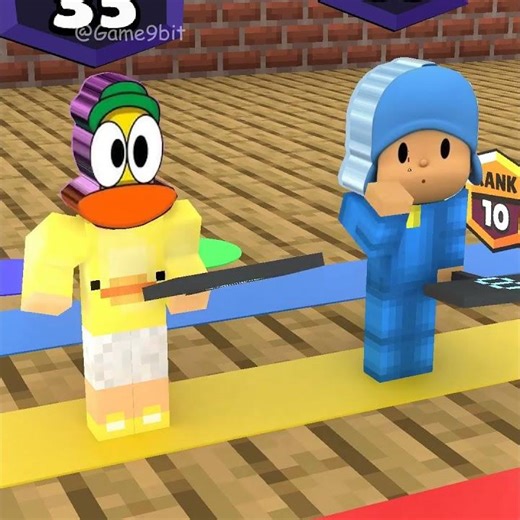 Sprunki Pato and Sprunki Pocoyo with a test math challenge 😁👍