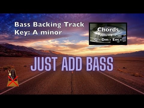 Bass Backing Track in A minor | Desert Rock Style Chord Progression and GROOVE - No Bass