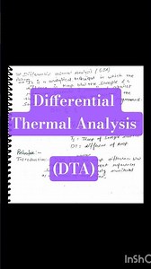 DTA- differential Thermal Analysis #handwritten #notes #chemistrypoint #chemistrybynks #trending