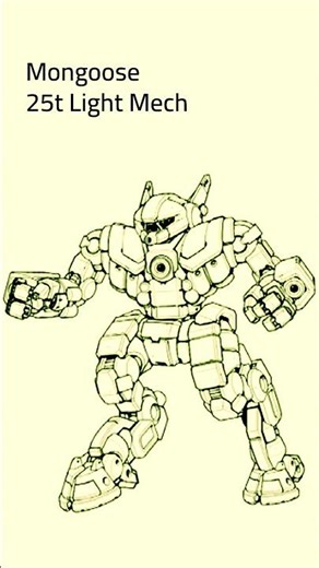 BattleTech: Mongoose BattleMech (#mechwarrior #battletech #battletechlore #scifi)