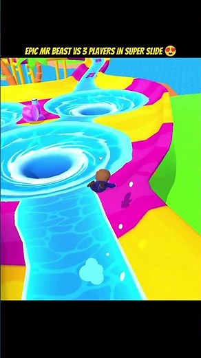 Epic Mr Beast Vs 3 Players Battle In Superslide 😍 Stumble Guys 0.85 Update 🔥