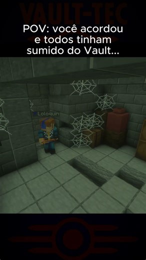Alguém estava me observando... #minecraft #fallout #vaulttec VAULT-TEC EXP1