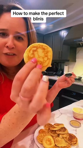 One of the recipes you may need the most this year besides my cookies. Save this to make delicious little blinis to go with your caviar this year! Make the batter by combining everything together and then use a squeeze bottle to make little silver dollars!! Don’t forget to check out the links in my bio for so many great recipes and downloads to get ready for holiday season | Bake it with Mel
