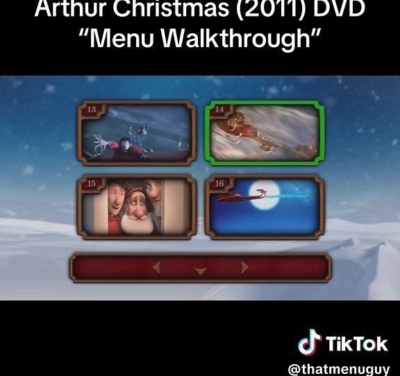 Arthur Christmas (2011) DVD “Menu”Walkthrough #dvd #movie #christmas